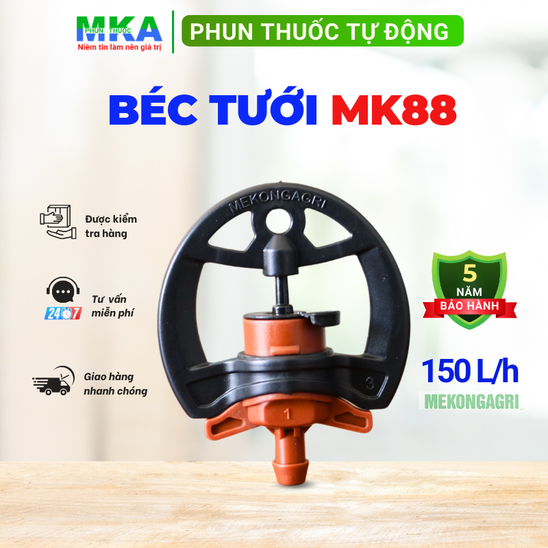 Béc tưới cây MK88 150 L/h Mekongagri béc tưới phun mưa hệ thống tưới