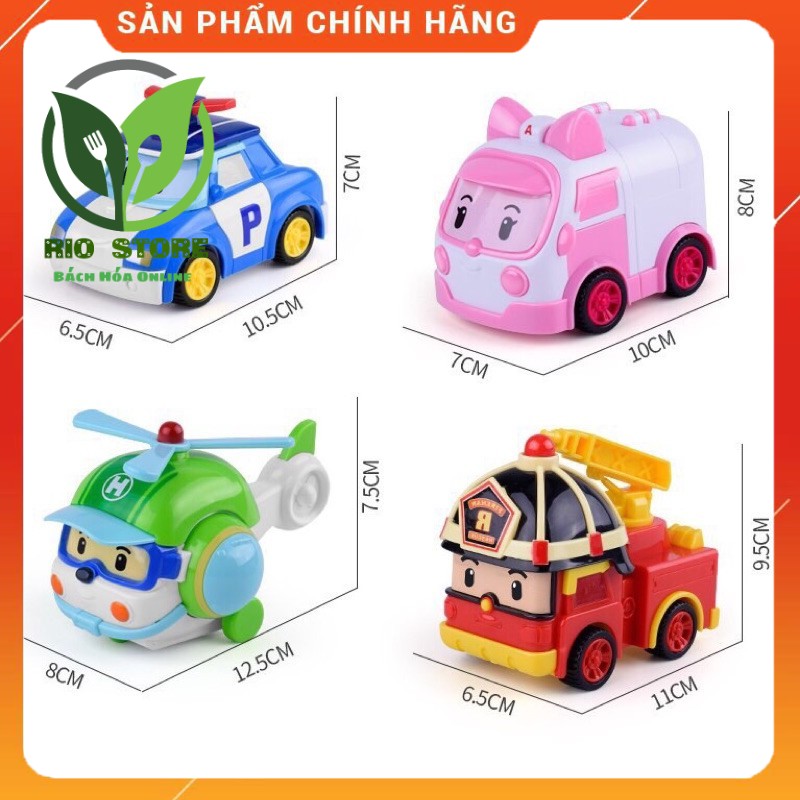 Đồ chơi 4 xe robocar poli chạy dây cót đồ chơi cho bé - xe policar trẻ em