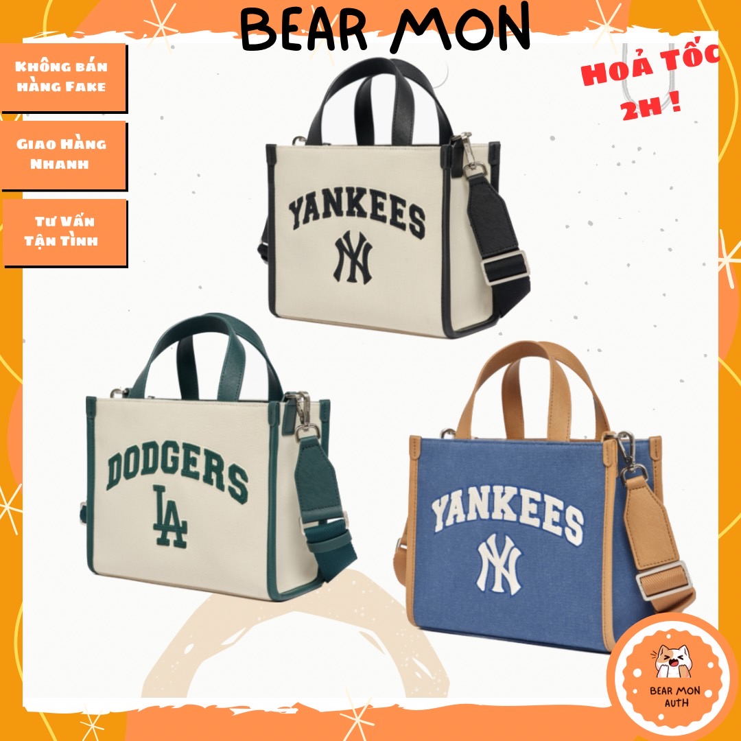 Túi đeo mlb varsity basic canvas mini tote new york yankees 3aors083n