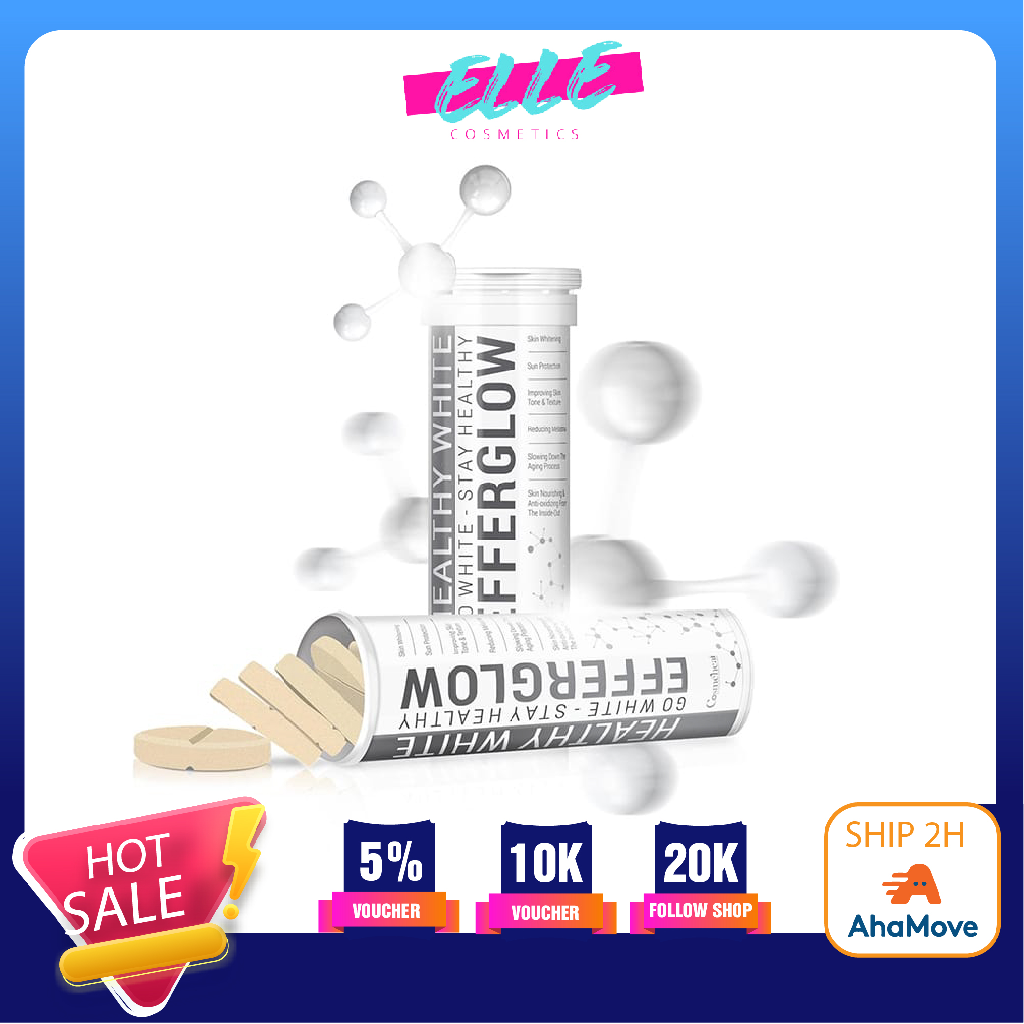 Viên sủi trắng da Cosmeheal Heathy White Efferglow