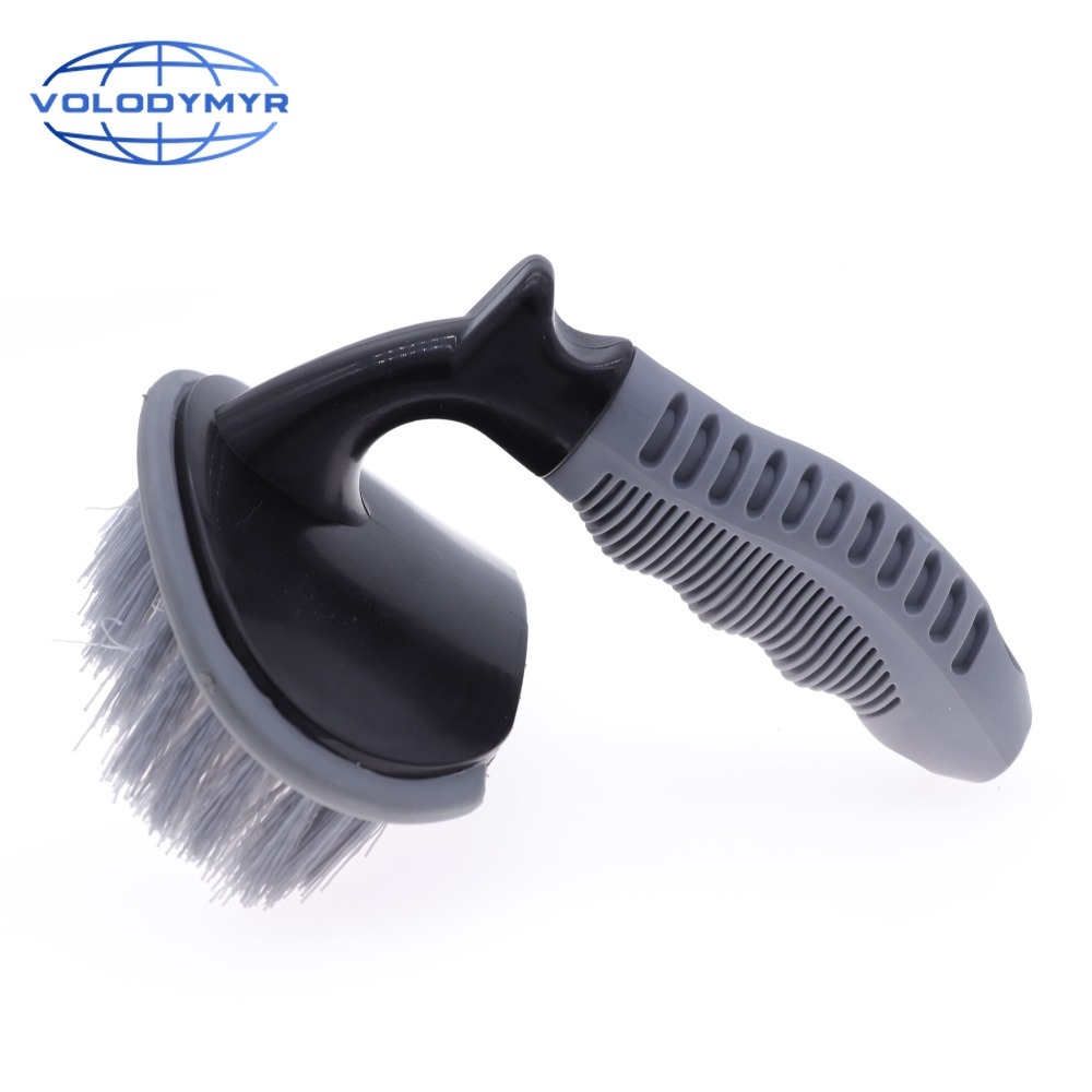 【CW】 Wheel Brush Tire TPR Handle with Stiff Bristles Detailing Tools for Car Cleaning Washing Detail