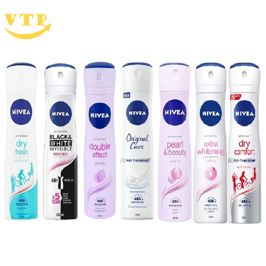 Combo 3 Chai Xịt Khử Mùi Toàn Thân Nivea 150ml Châu Âu