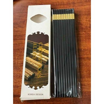 Bộ 10 Đôi đũa hợp kim, đũa mạ vàng chống mốc