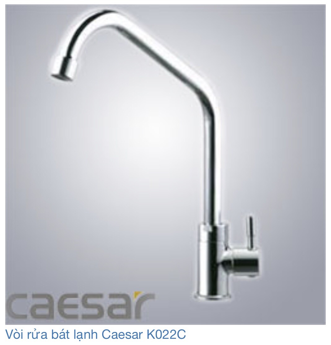 Vòi bếp rửa chén bát nước lạnh Caesar K022C, hàng chính hãng, giá rẻ