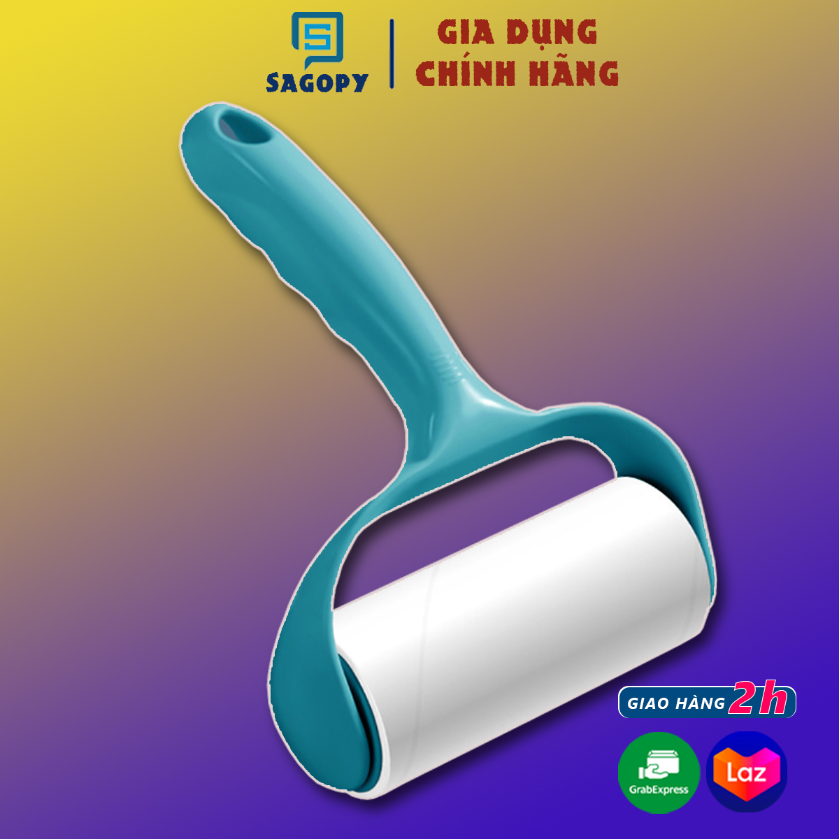 Cây lăn bụi quần áo, giường (10-16cm), lăn bụi kèm lõi nhựa làm sạch lông chó mèo, ga giường