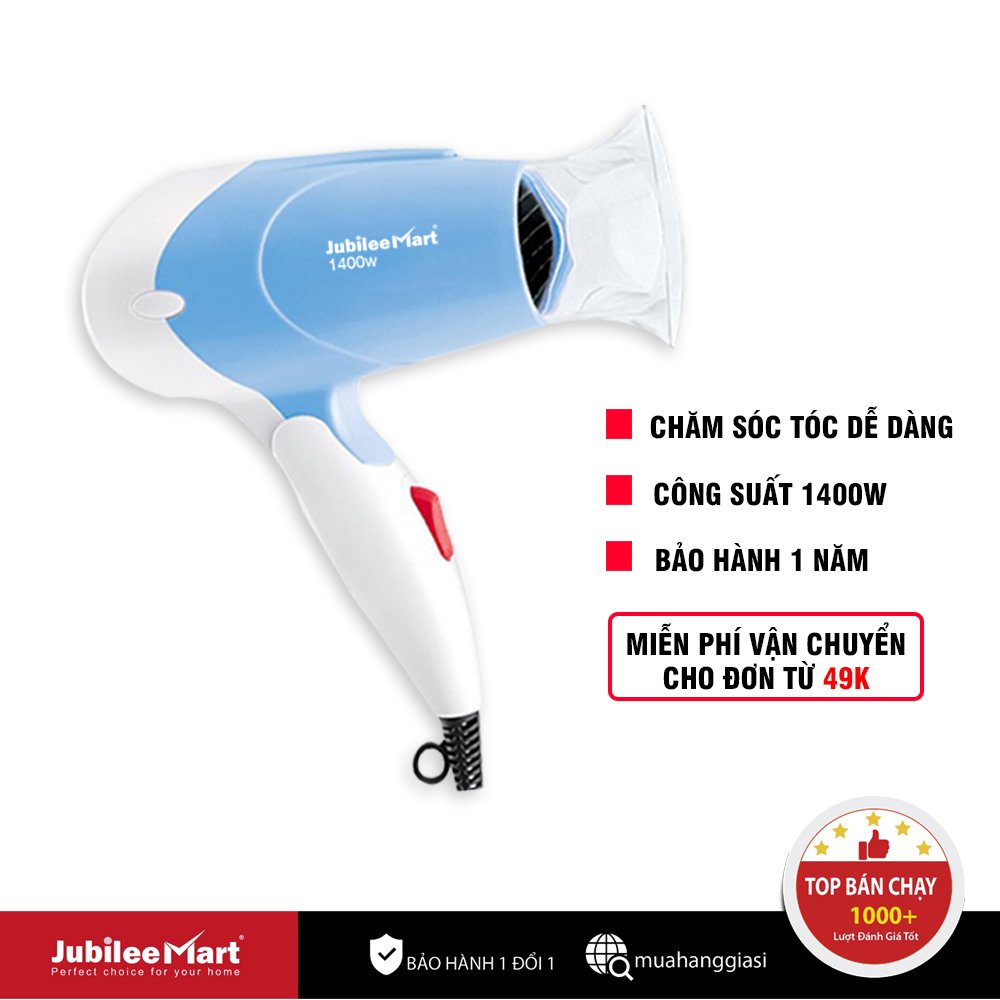 [MIỄN PHÍ VẬN CHUYỂN-[GIẢM 7% TỐI ĐA 500K] ]Máy Sấy Tóc Du Lịch công suất 1400W 2 chế độ sấy nóng lạnh Thiết kế nhỏ gọn Nhựa chắc chắn - BẢO HÀNH 1 ĐỔI 1