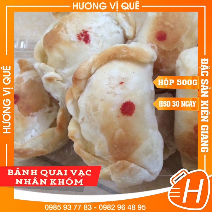 Bánh Quai Vạc Nhân Khóm - Hộp 500g - Đặc Sản Kiên Giang