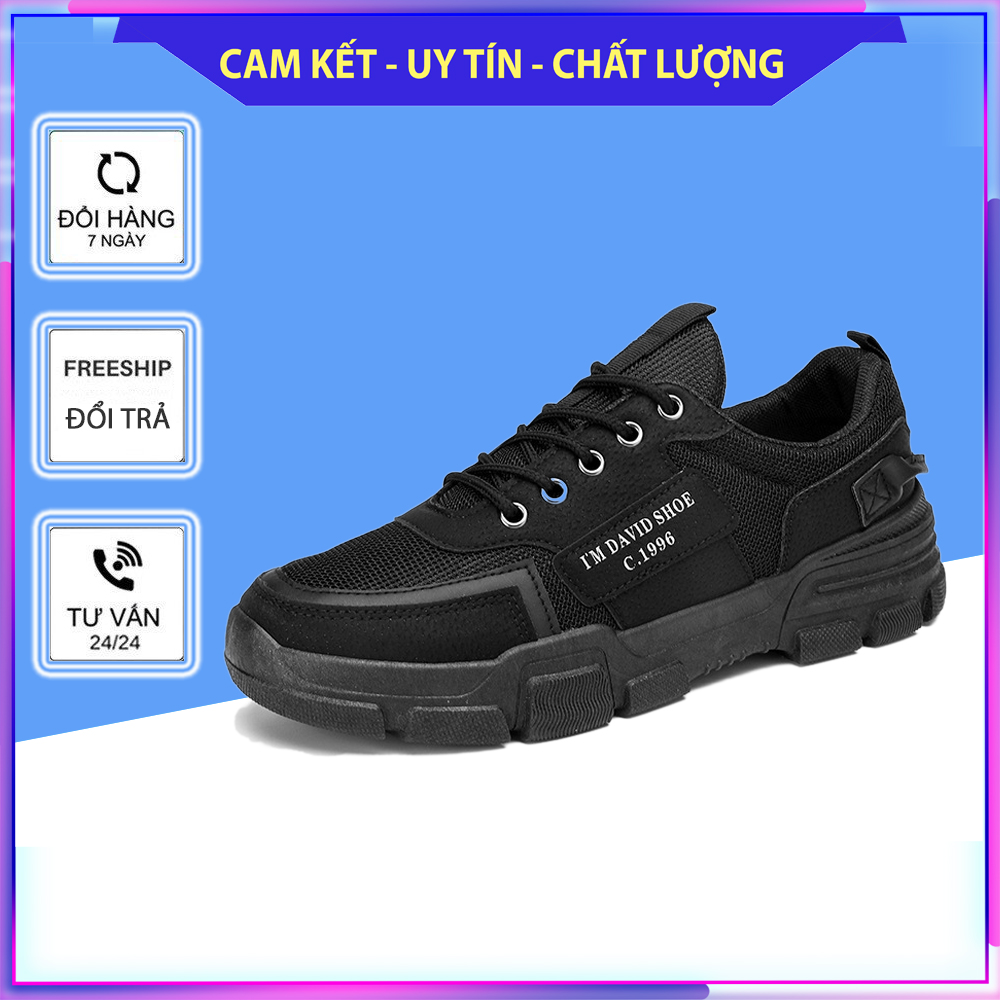 Sneaker nam giày classic đen hot trend 2023phong cách hàn quốc - giày sneaker nam cá tính thời trang nam sport men's