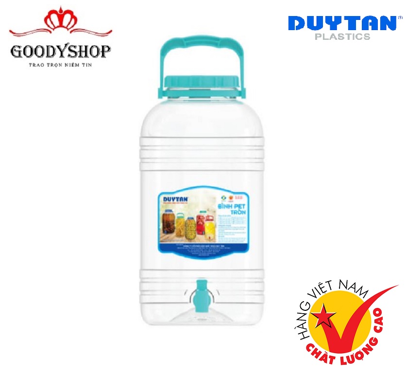 Bình pet đựng nước tròn có vòi 10 lít duy tân no.625-goodyshop