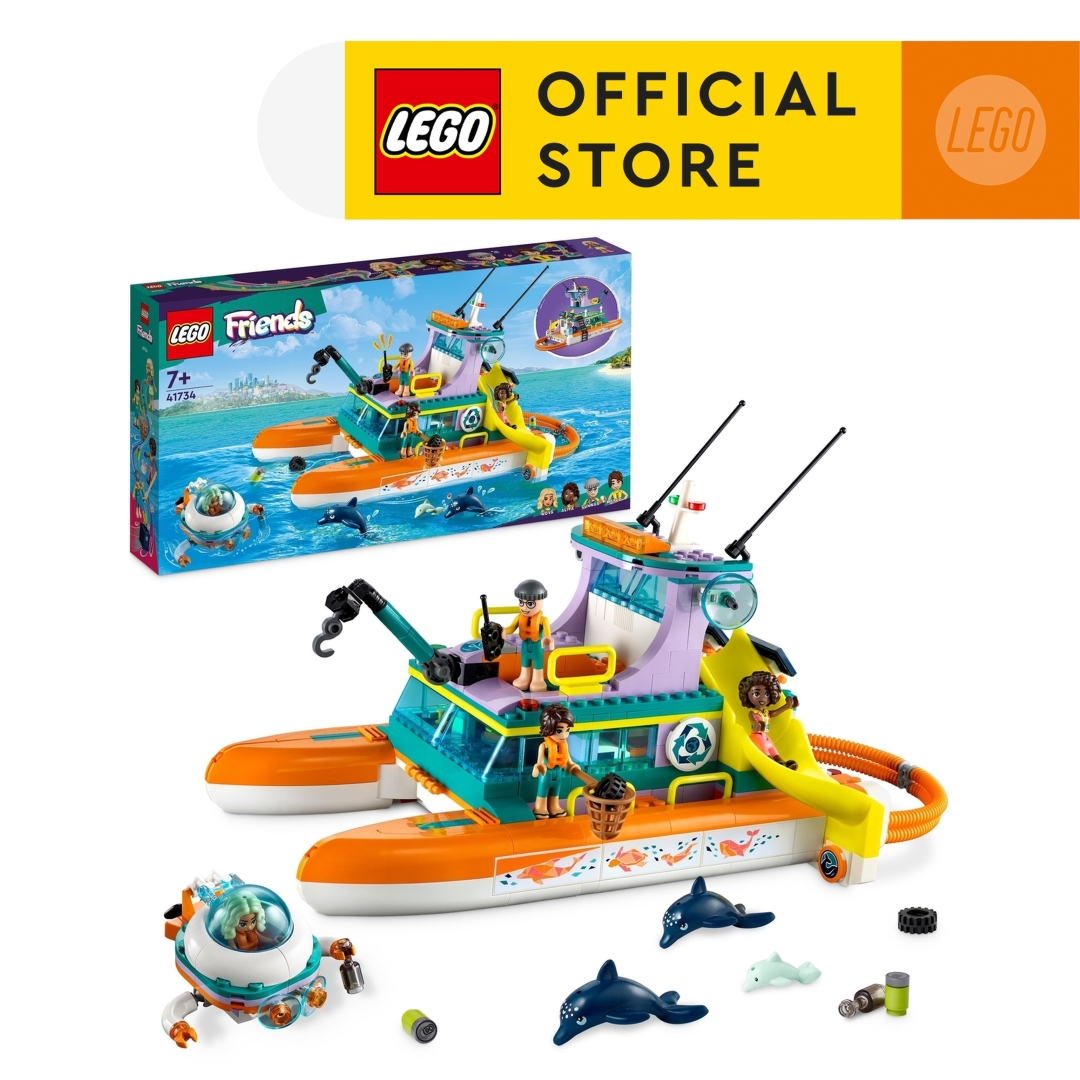 Lego friends 41734 đồ chơi lắp ráp tàu cứu hộ sinh vật biển