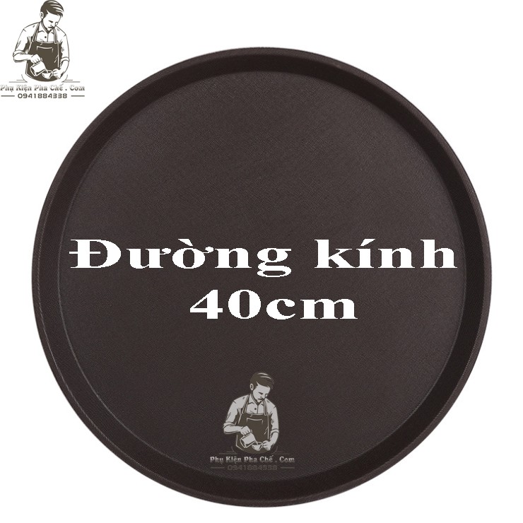 Khay bê đồ tròn chống trượt - khay phục vụ 40cm