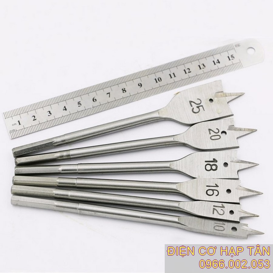 Bộ 6 mũi khoan khoét gỗ đuôi cá chuyên dụng