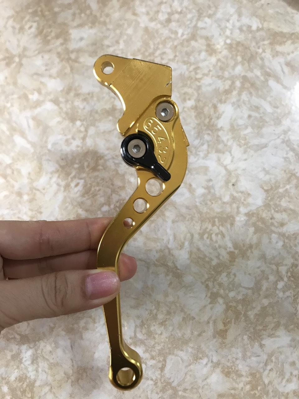 Tay thắng ( phanh ) đùm RCB nhôm CNC ( VÀNG) dành cho Wave,Dream,Sirius .....