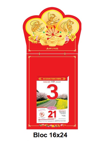 Lịch 2021 - lịch bloc 16 x 24 cm - thiên nhiên tươi đẹp – lịch văn lang