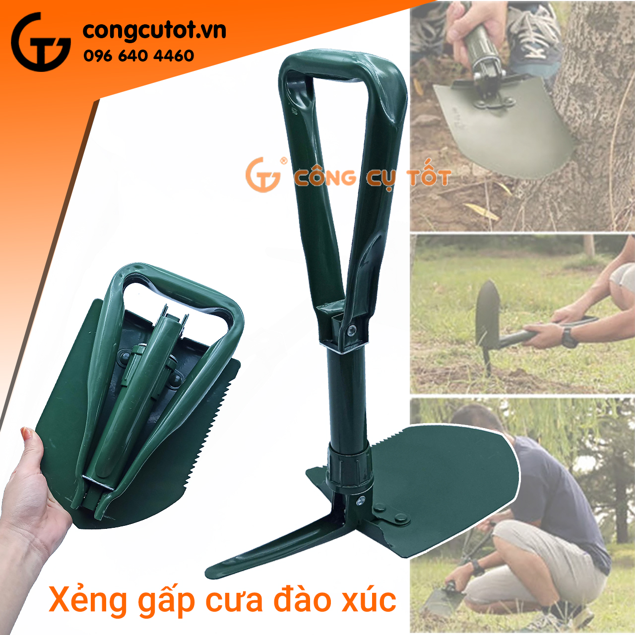 Xẻng gấp quân dụng đa năng