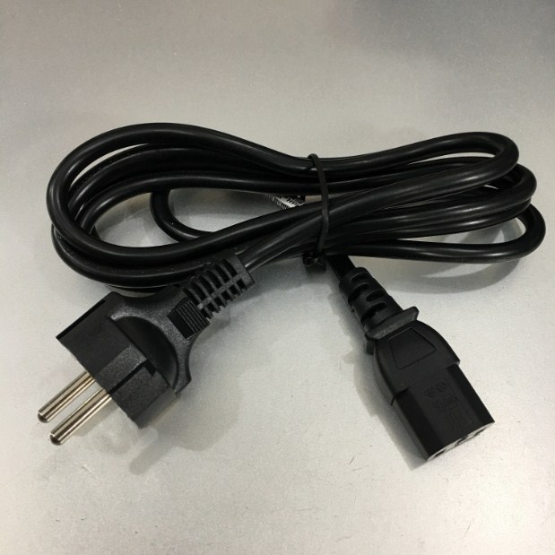 Dây nguồn 2 chân tròn c13 dùng cho nồi cơm điện, máy tính, máy in 10a 250v 18awg 3x0.75mm length 1.8m