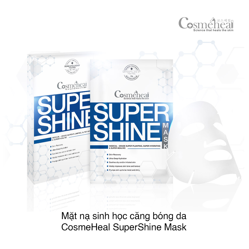 [Lẻ 1 miếng] Mặt nạ căng bóng Cosmeheal Supershine Mask Hàn Quốc