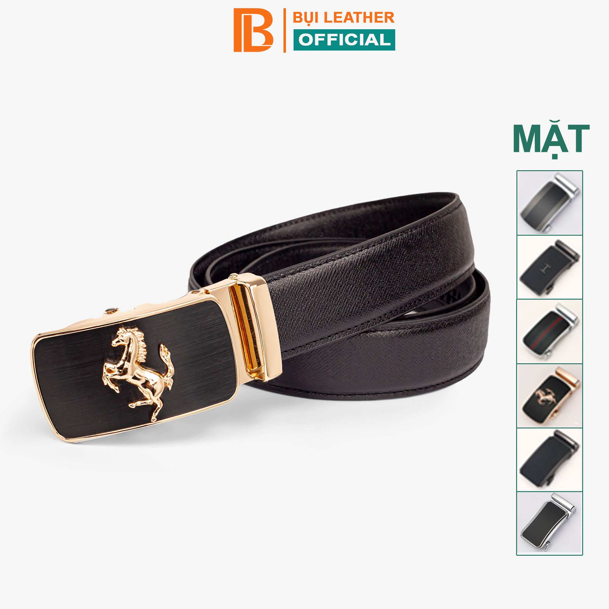 Thắt lưng nam da saffiano L106 cao cấp 3 lớp màu đen, dây lưng nam da bò thật, mặt khóa tăng tự động thép không gỉ, nhiều mặt lựa chọn, hộp sang trọng làm quà tặng,thương hiệu Bụi leather chuyên đồ da