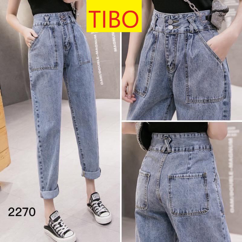 [ FREESHIP, SIÊU HẠNG ] QUẦN BAGGY JEAN NỮ LƯNG CAO MÀU XANH NHẠT XỊN SÒ TIBO 2 TÚI HỘP TRƯỚC, ĐĨA CHÉO SIÊU PHONG CÁCH VÀ CÁ TÍNH