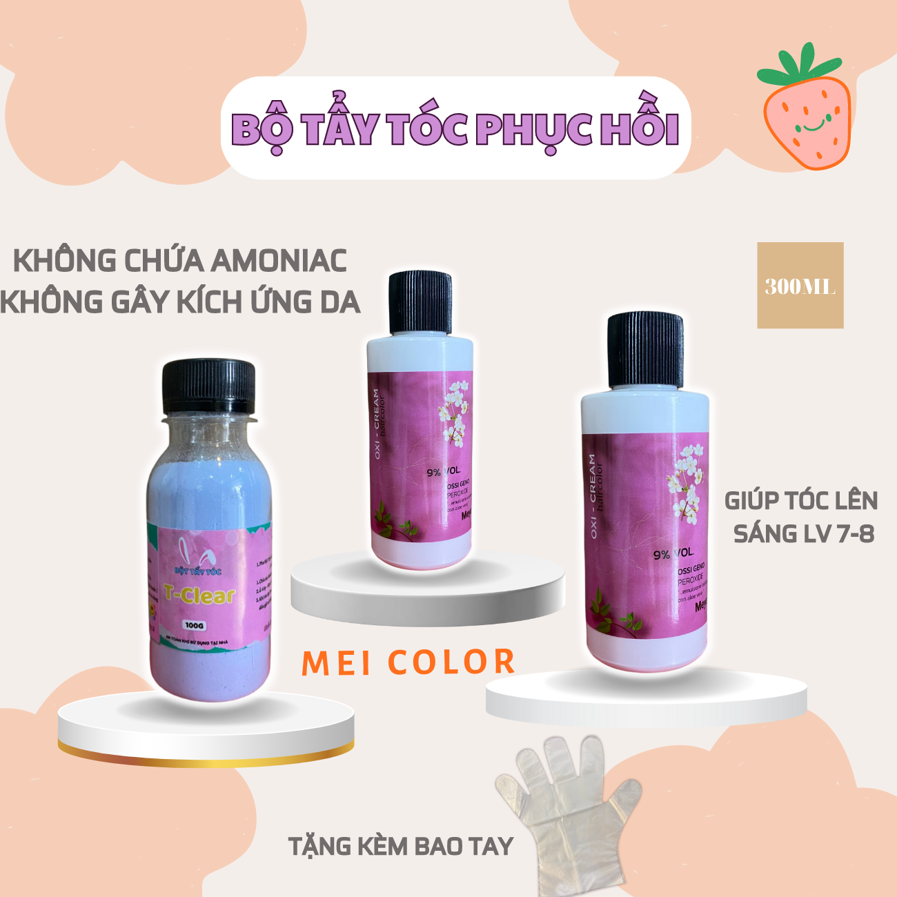 Bộ tẩy tóc 150g -300g , dành cho cả nam và nữ