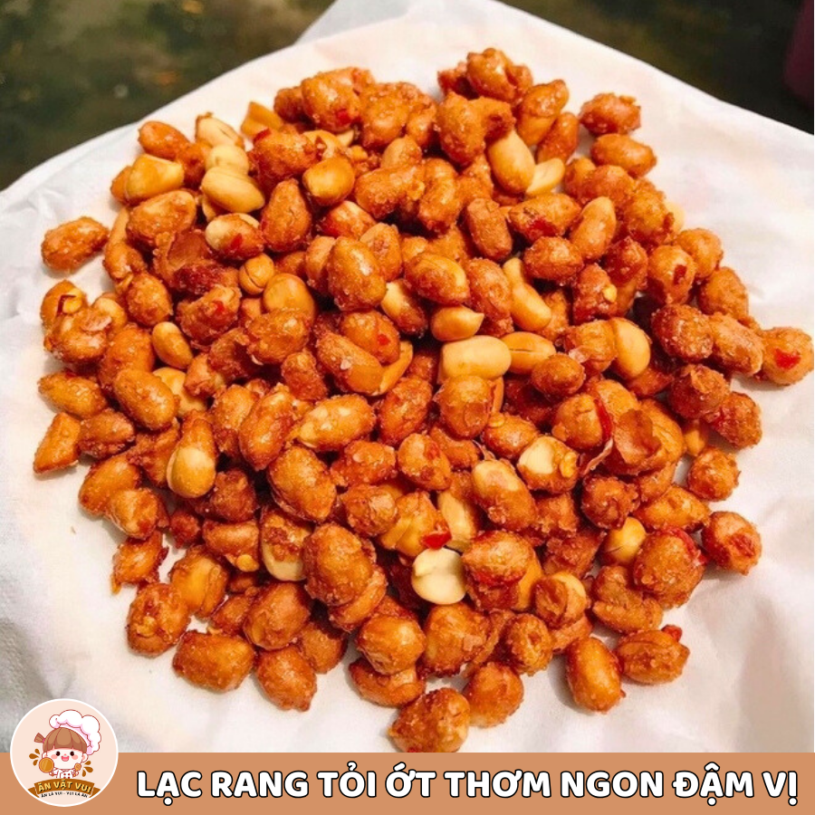 Lạc rang tỏi ớt thơm ngon đậm vị 100g Ăn Vặt Vui