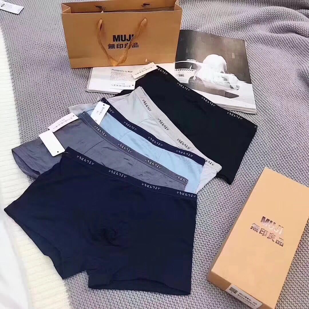 Hộp 5 Quần Lót Boxer Xuất Nhật Chất Lụa Cao Cấp