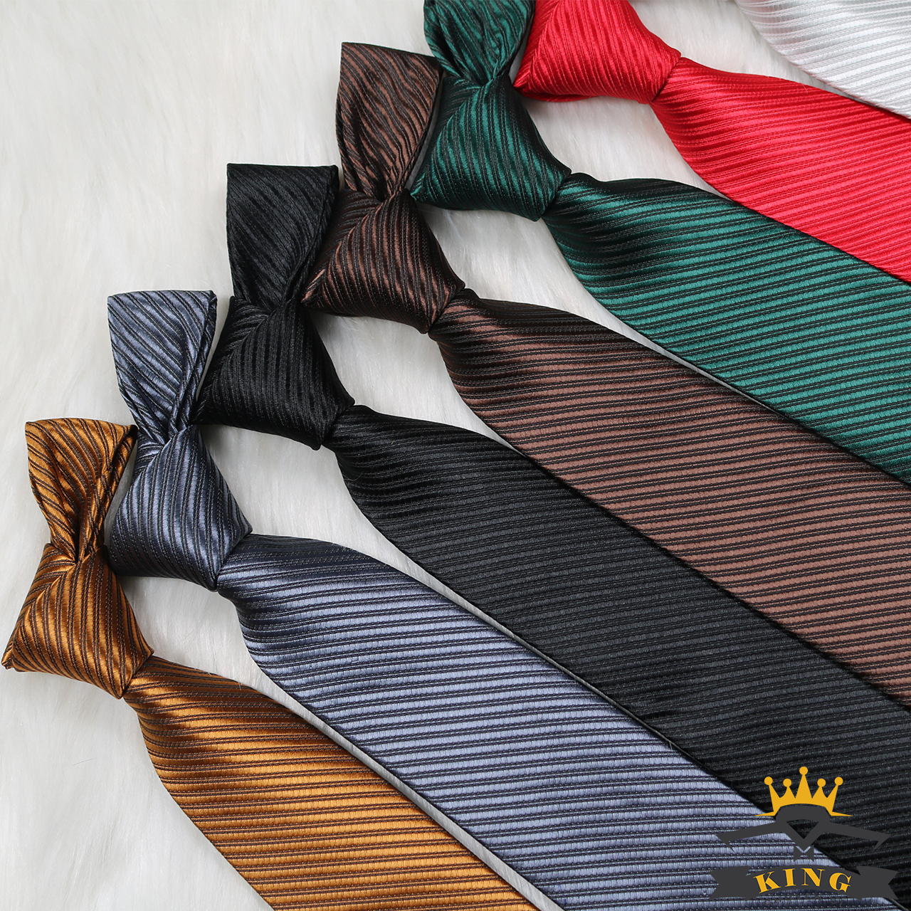 [HCM]Cà vạt nam KING thời công sở cao cấp, Caravat nam bản 8cm đủ màu [C13]