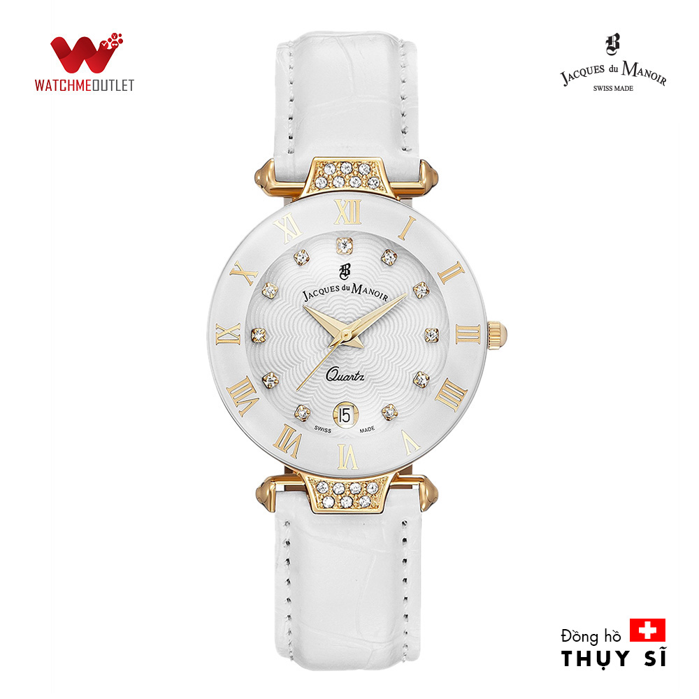 Đồng hồ nữ Jacques du Manoir dây da 33mm - Coupole Fashion RCP.71