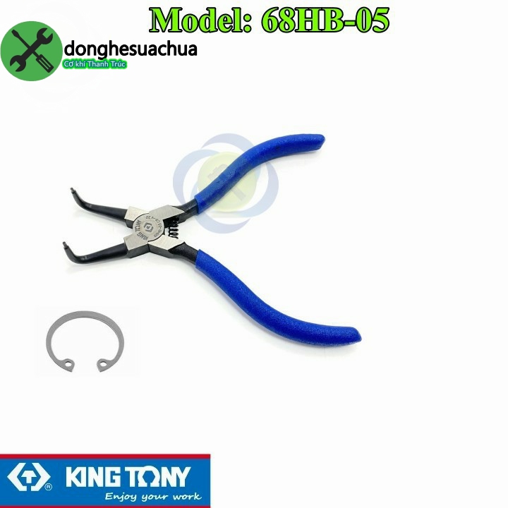 Kìm mở phe trong kingtony 68hb-05 loại cong dài 125mm mũi 1.3mm