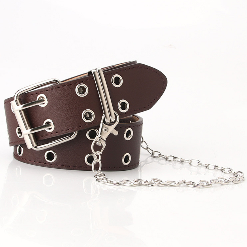 HOA LAN Thắt Lưng Nữ Bản To Kèm Dây Xích Cá Tính TL012 Dây Lưng Nữ Thời Trang, Dây Nịt Nữ Da PU Khóa Kim Loại Bền Chắc Đa Năng Dùng Cho Đầm, Jeans, Quần Âu Và Shorts