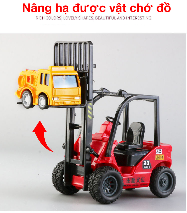 Xe nâng móc hàng đồ chơi cho bé, có nhiều màu lựa chọn, chi tiết sắc sảo, vừa tay cho bé,dễ chơi, dễ cầm nắm, làm đồ trưng bày để bàn làm việc ( ô tô đồ chơi- xe mô hình đồ chơi)