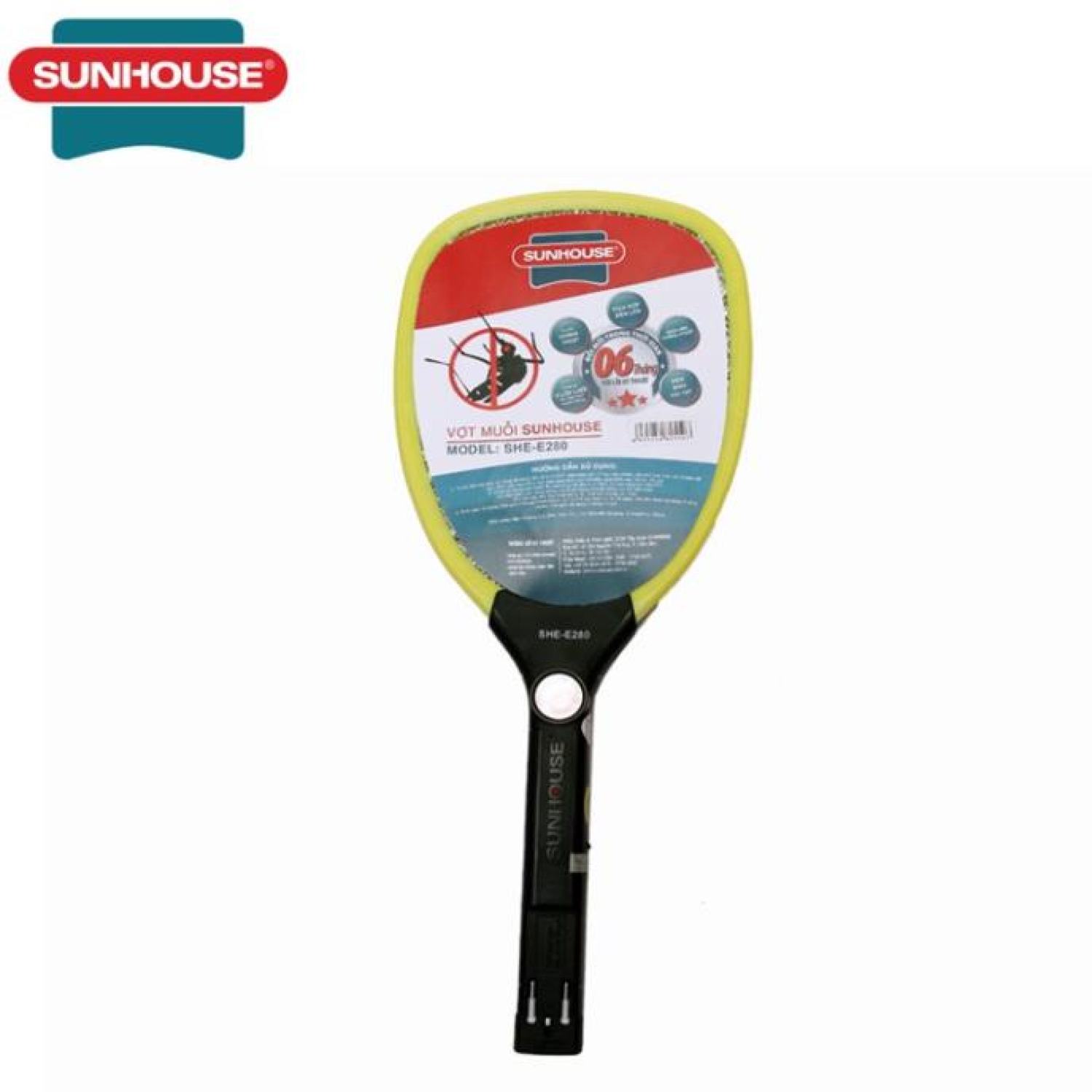 Vợt muỗi sunhouse she-e280 - màu đen vàng