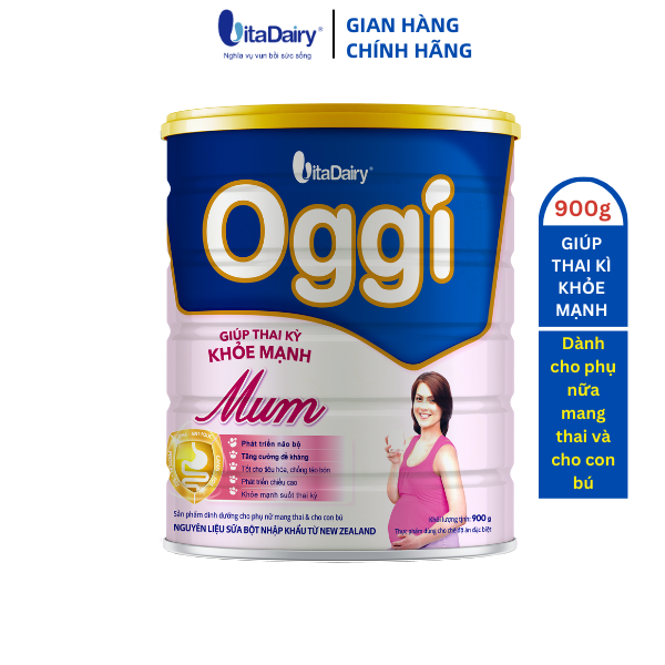 Sữa bột Oggi Mum 900g giúp thai kì khỏe mạnh - VitaDairy
