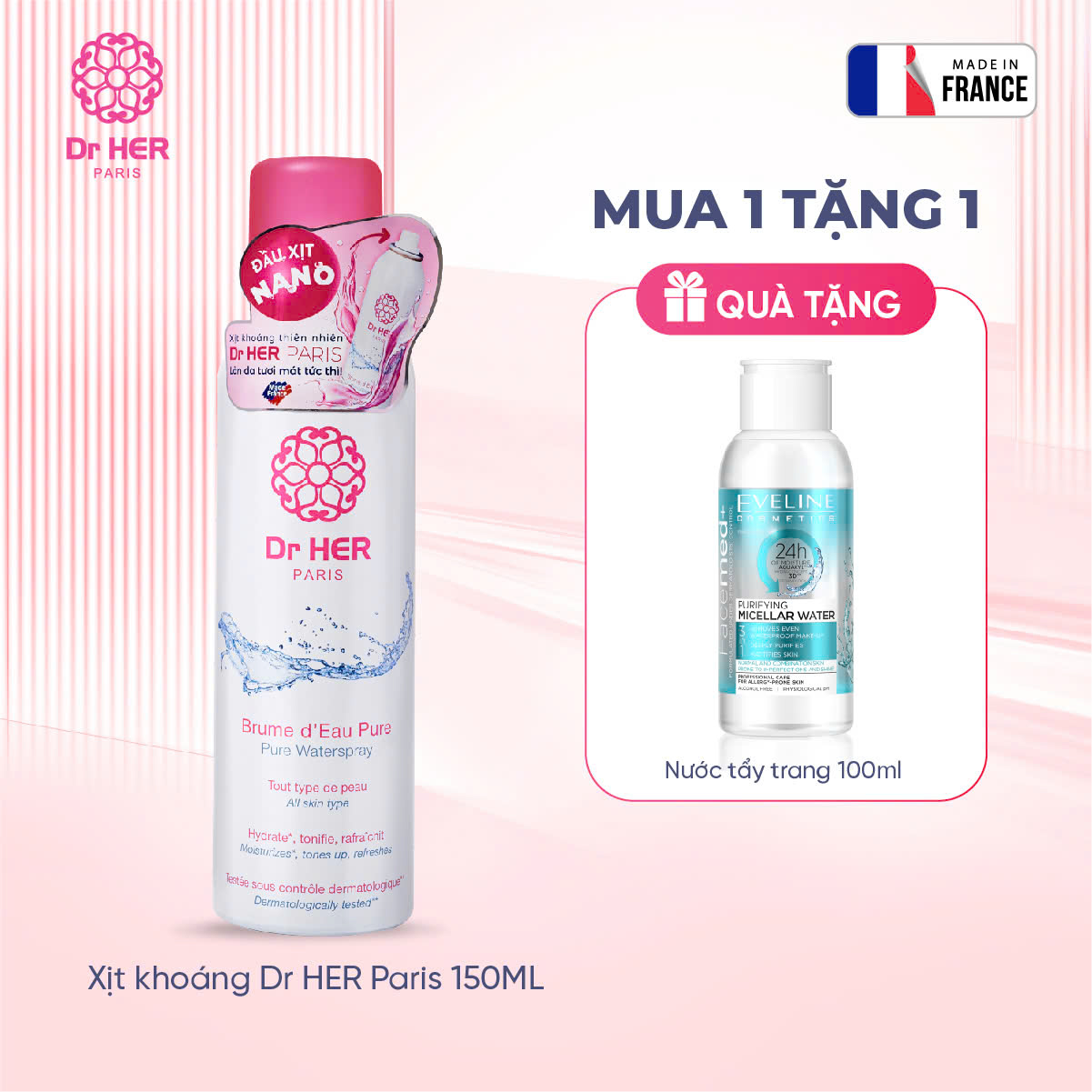 Xịt khoáng dr her paris 150ml