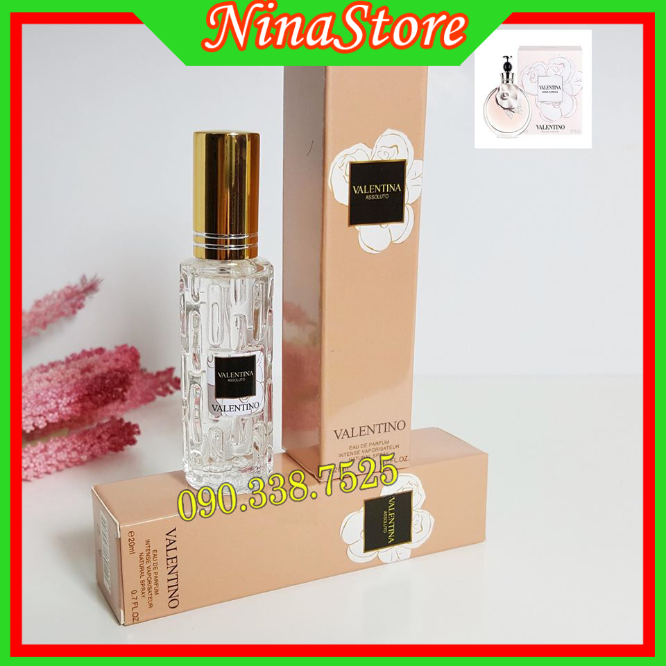 Nước hoa nữ Valentino mini chiết Pháp 20ml dạng xịt- mẫu 4d- Mùi Valentina- Mùi vani ngọt nhẹ- NinaStore- Perfume