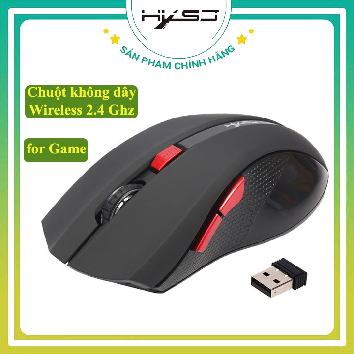 Chuột không dây chính hãng HXSJ X50 Cổng USB Wireless 2.4GHz sử dụng cho máy tính, laptop, Macbook kiểu dáng mạnh mẽ, tương đương chuột không dây gaming, logitech fuhlen xiaomi apple -HÀNG CHÍNH HÃNG BẢO HÀNG 12 THÁNG