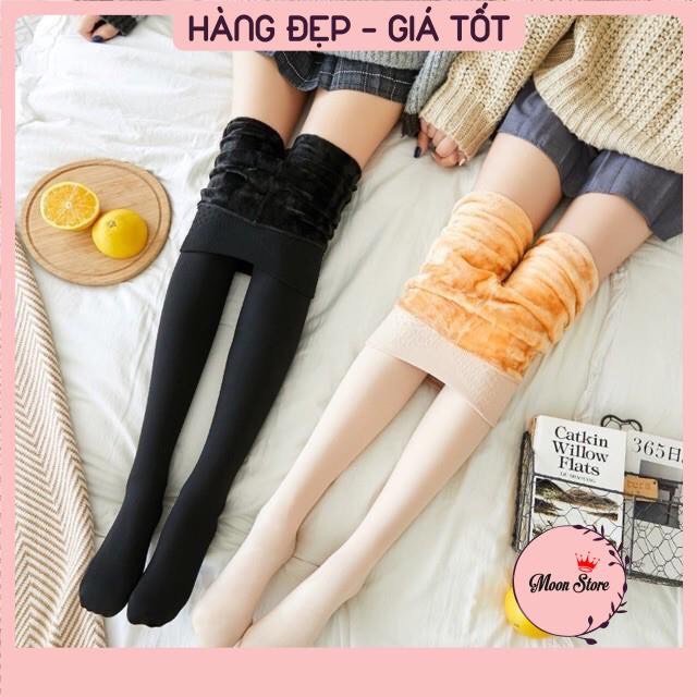 Tất quần lót lông nữ co dãn 4 chiều siêu ấm áp, Quần Tất lót nhung lông ấm cả bàn chân