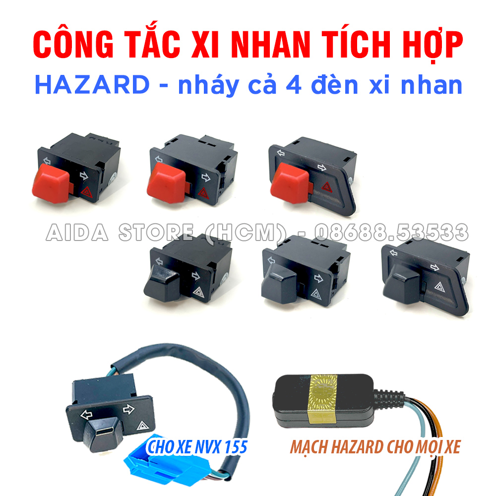 [RED][HCM] Công tắc xi nhan tích hợp Hazard - chức năng nháy cả 4 bóng xi nhan Honda - NVX