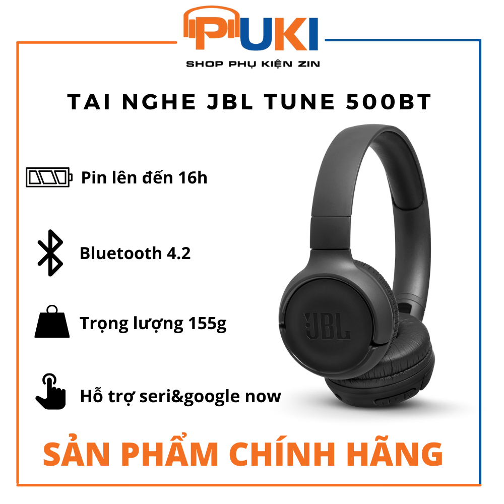 Tai Nghe Chụp Tai Bluetooth JBL TUNE 500BT - T500BT tai nghe không dây, bluetooth | Hàng Chính Hãng |