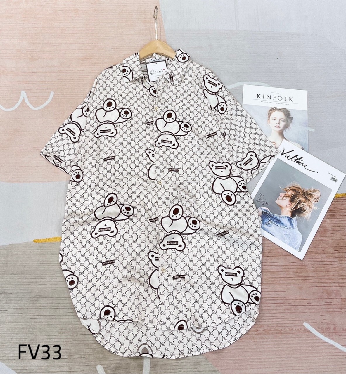 Đầm ngủ lụa satin kiểu sơmi form suông freesize 40-65kg