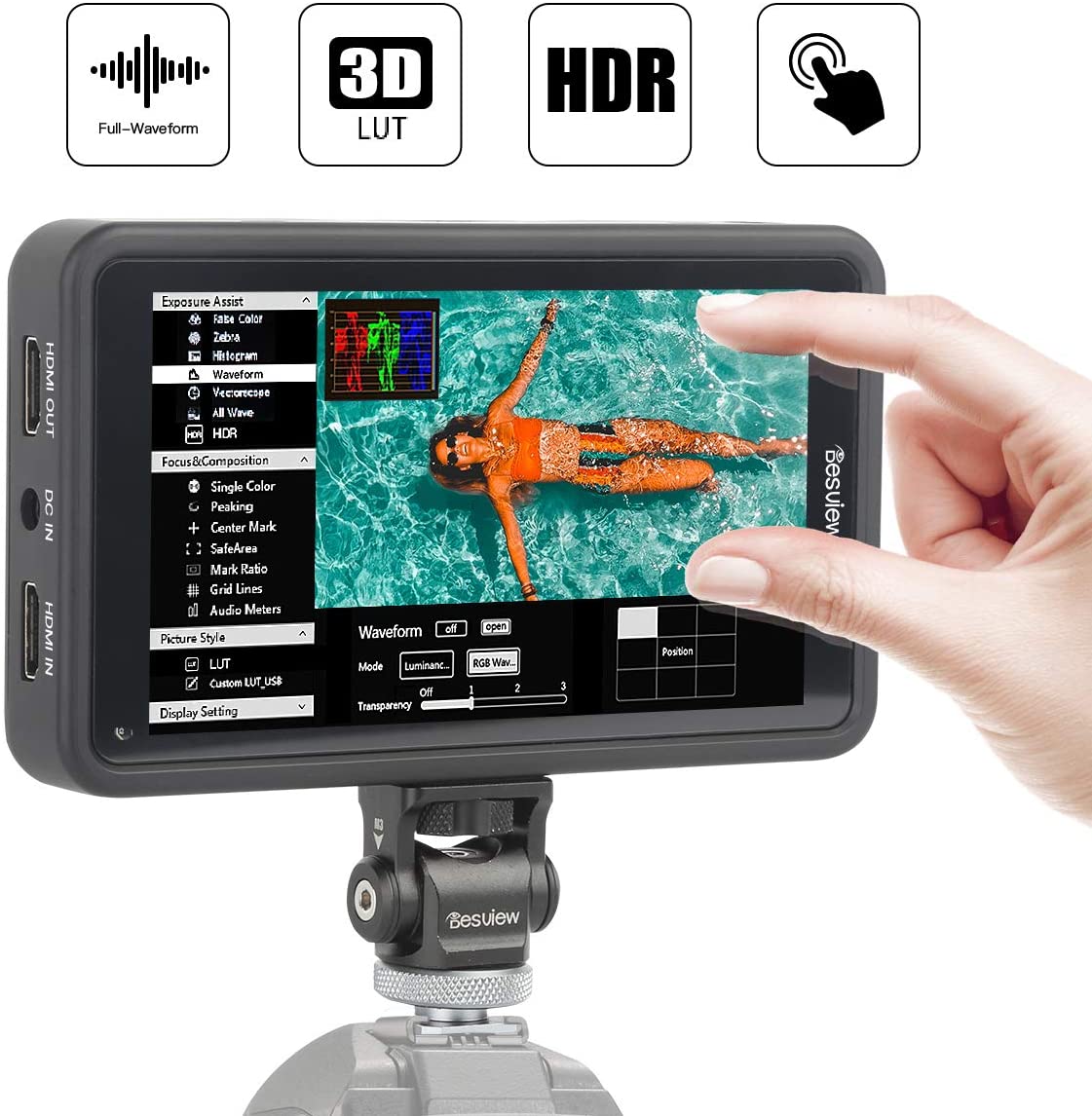 MÀN HÌNH DESVIEW R5 5.5 4K HDR 3DLUT