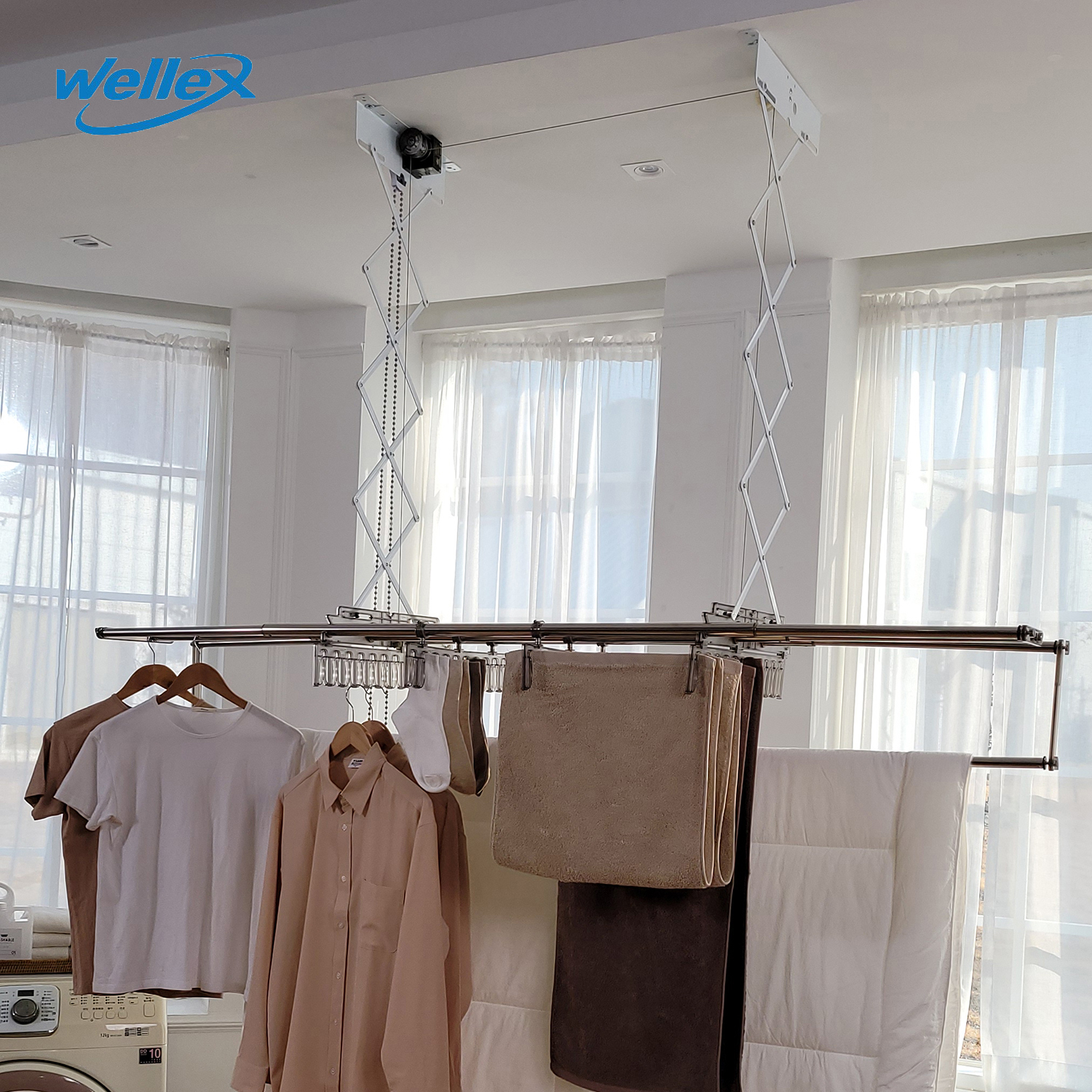 Giàn phơi thông minh treo trần Wellex Hàn Quốc CH4190-O