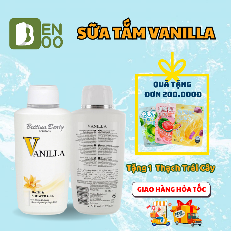 Sữa tắm bettina vanilla 500ml đức - hương thơm sang trọng quyến rũ