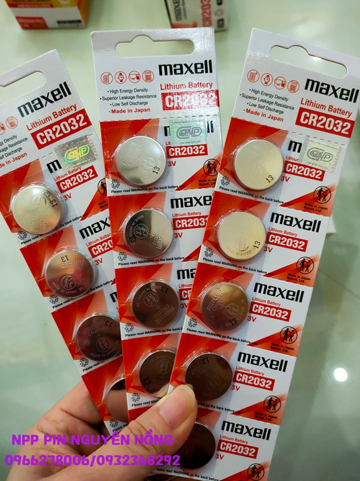 Pin maxell cr2032 pin vỉ 5 viên chính hãng maxell nhật