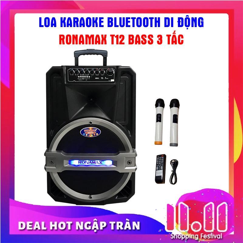 Loa Kéo Di Động Bluetooth Karaoke Ronamax T12 - 3 Tấc