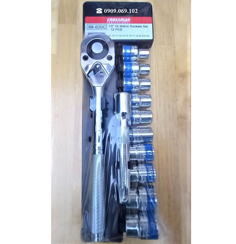Bộ tuýp 1/2 inch crossman 12 món 99-020c