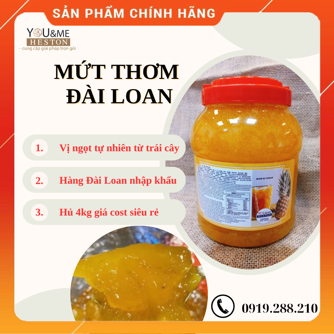 Mứt thơm nguyên thịt Đài Loan