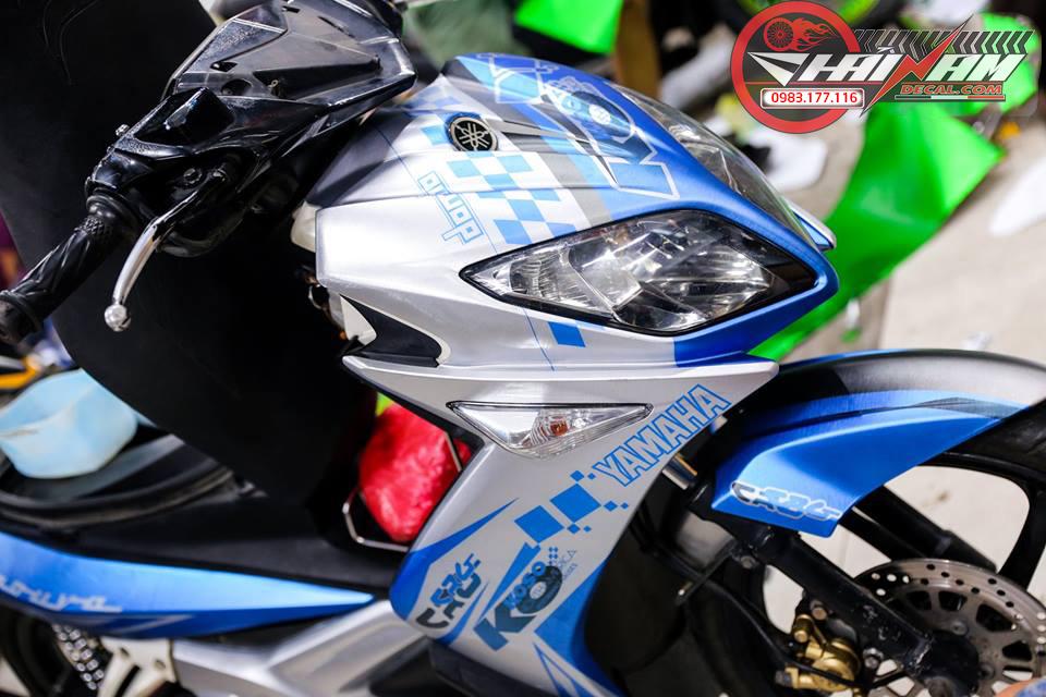 Tem Trùm Nouvo 4 LX Xanh Trắng Ohlins