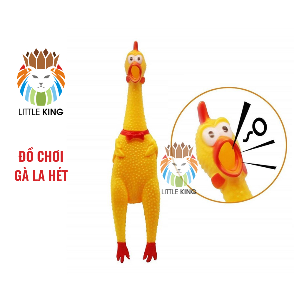 Đồ chơi cho chó Con gà la hét, gà a lử, gà bóp kêu shrilling chicken Little King pet shop