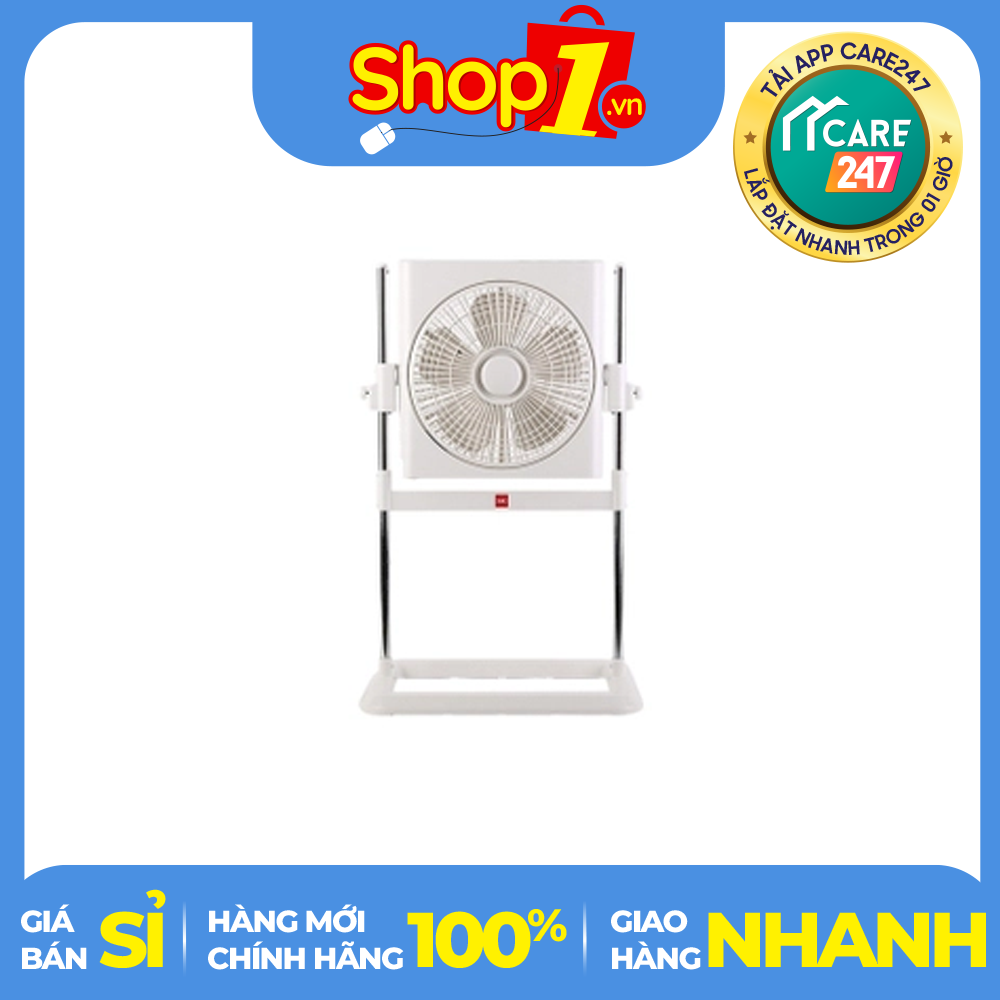 Quạt hộp KDK SC30X-Điều khiển từ xa cực mỏng. Lồng quạt trước xoay được. Bộ hẹn giờ điện tử 8 tiếng. Điều chỉnh góc xoay 45 độ.
